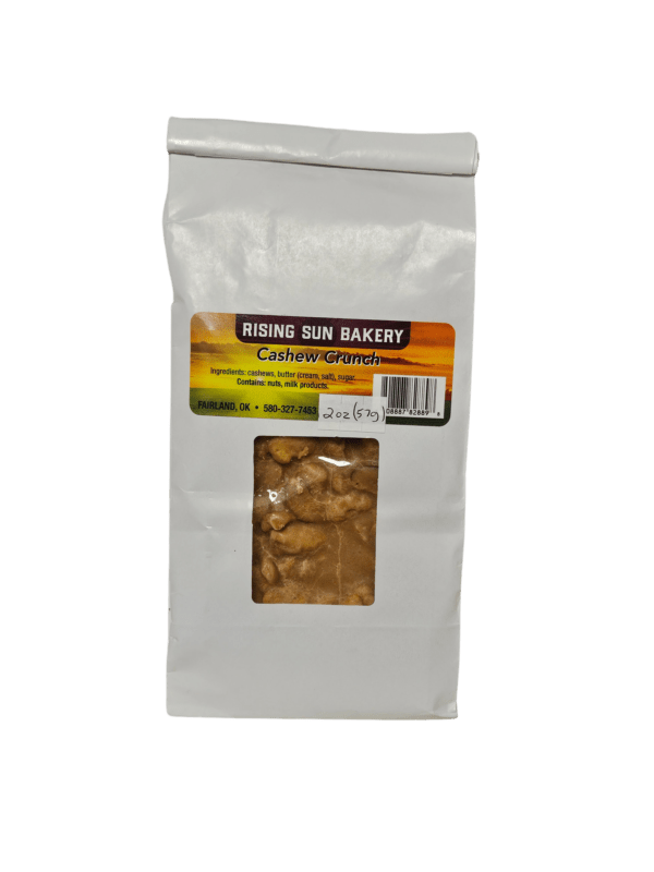 Cashew Crunch from Rising Sun Bakery, sample oklahoma, made in oklahoma gifts madeinoklahomastore