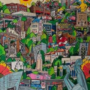 Clint Stone Postcard - Tulsa Capital of Route 66