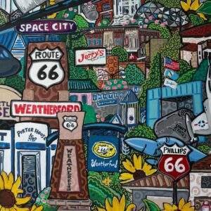 Clint Stone Postcard - Route 66 - Weatherford, OK