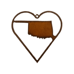 Heart Outline Metal Ornament