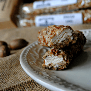 Hand-Roasted Maraschino Cherry Pecan Log