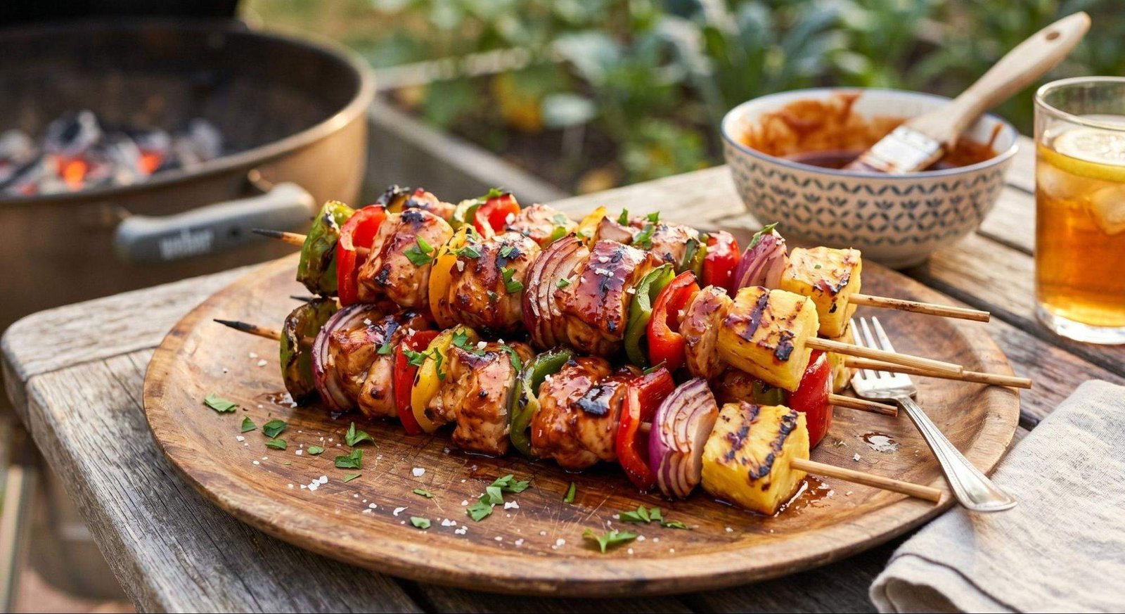Grilled BBQ Chicken Skewers