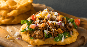 Indian taco at oklahoma State Fair foods