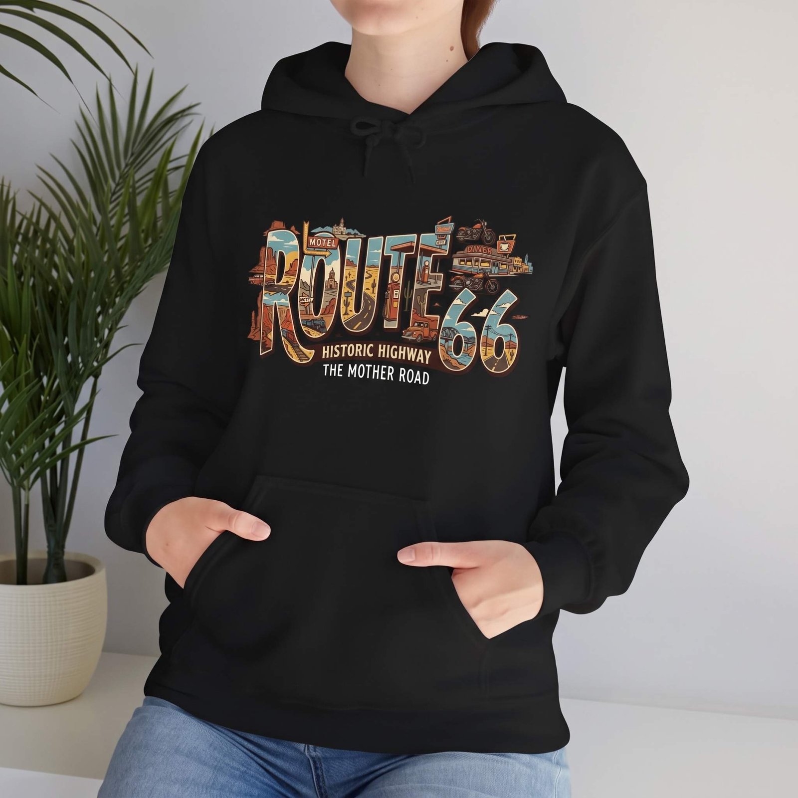 Route 66 - Hoodie (Black)