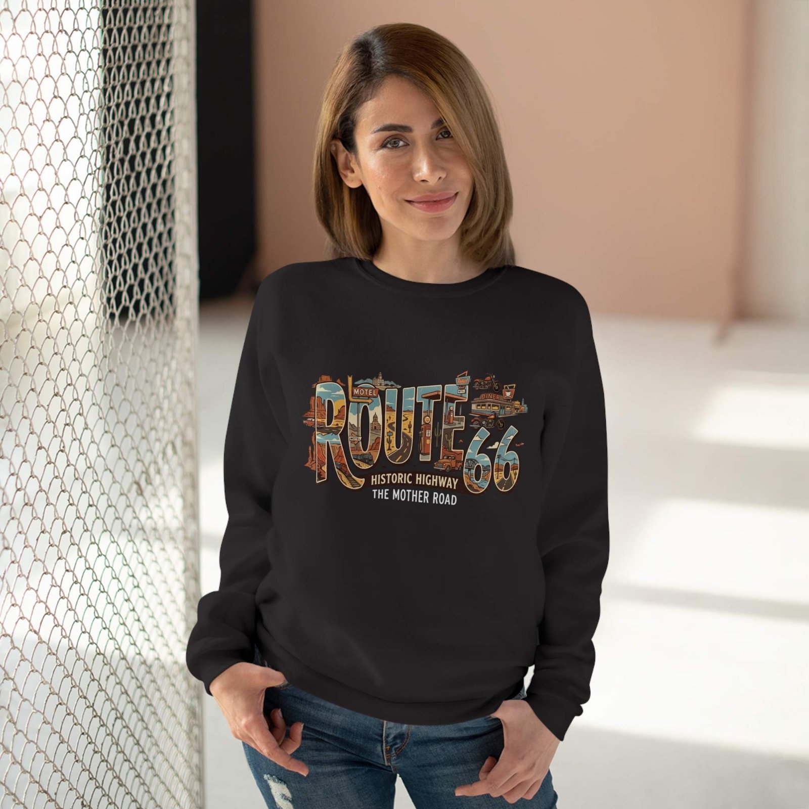 Route 66 – Sweatshirt (Black) (1) Route 66 - Sweatshirt (Black)