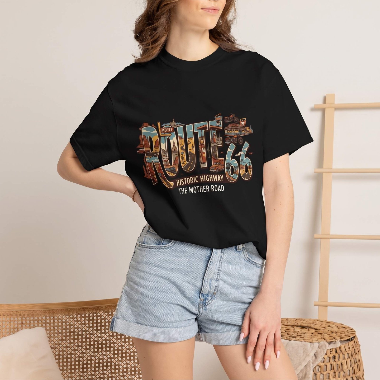 Route 66 - Tshirt (Black) Route 66 - Tshirt (Black)
