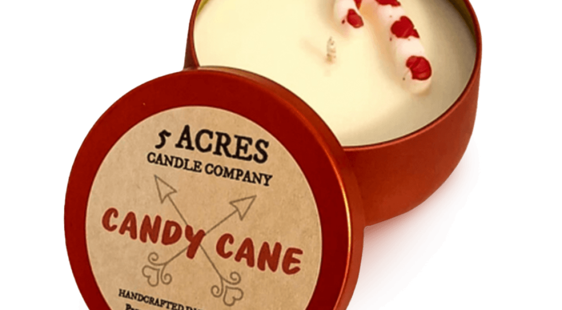 Candy Cane Candle