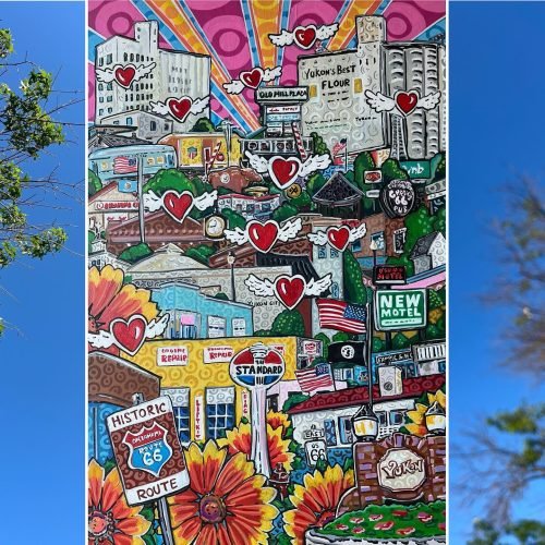 Clint Stone Postcard - Route 66 - Yukon, OK by Clint Stone