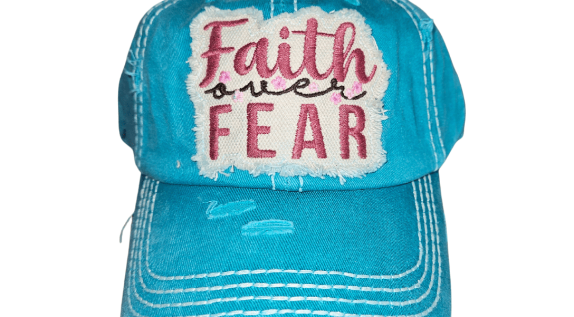 Faith Over Fear Blue Cap
