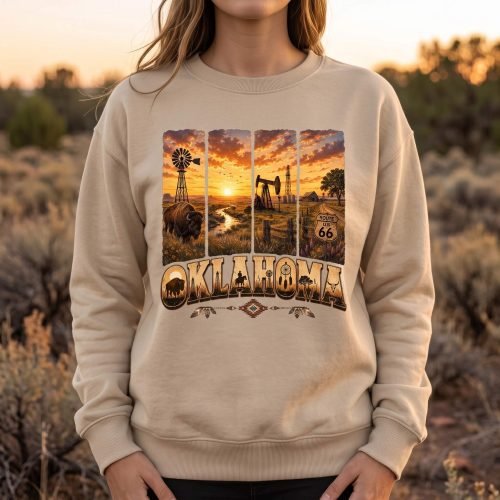 Oklahoma Sunrise_Sweatshirt Sand