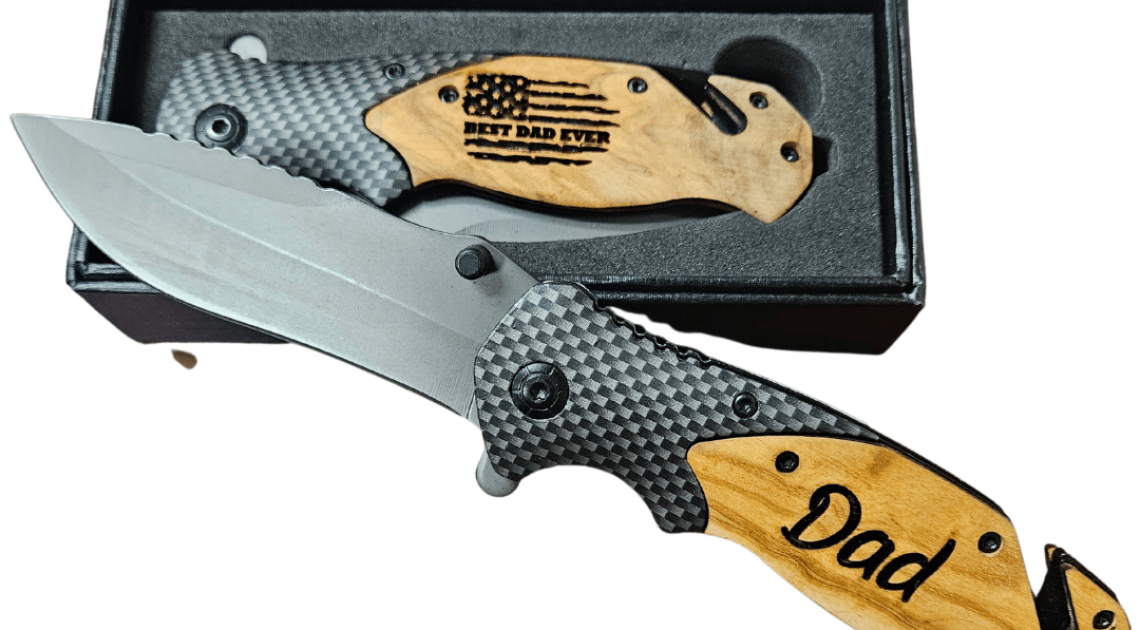 Laser Engraved Pocket Knife