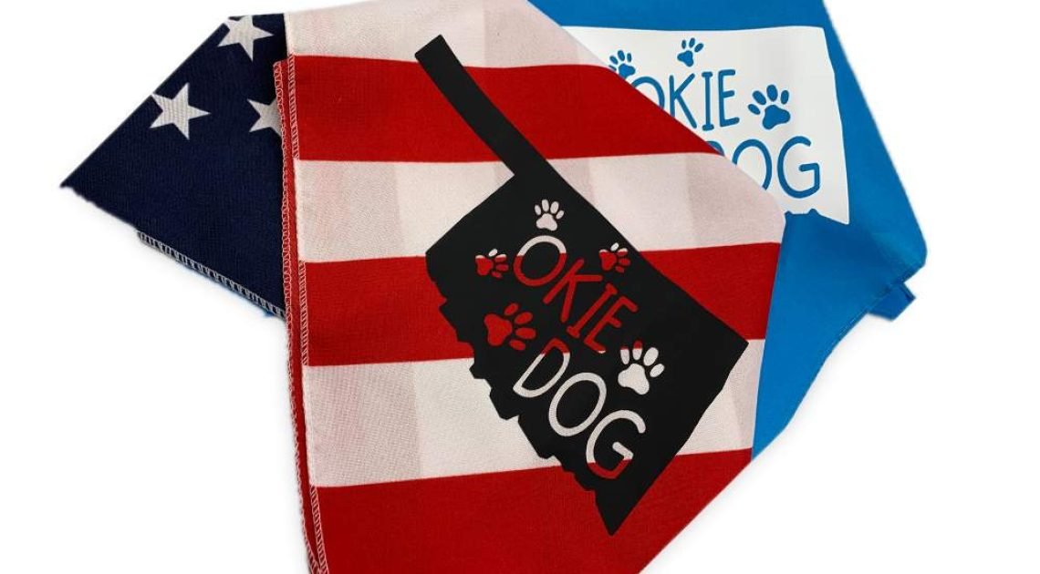 dog scarf, Oklahoma Made Dog Scarf