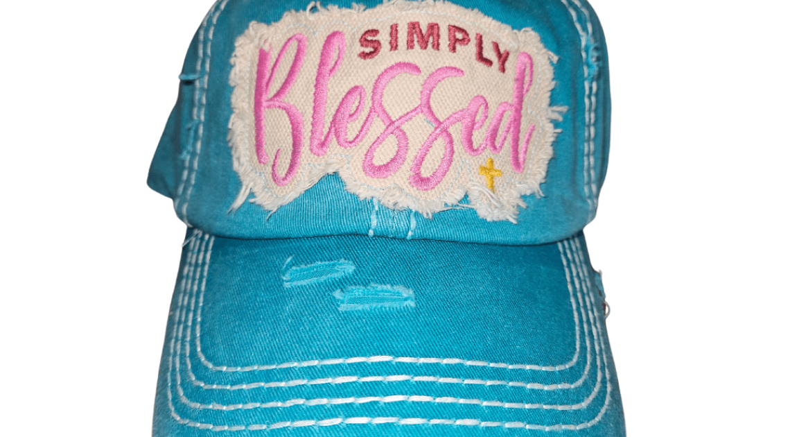 Simply Blessed Blue Washed Vintage Cap