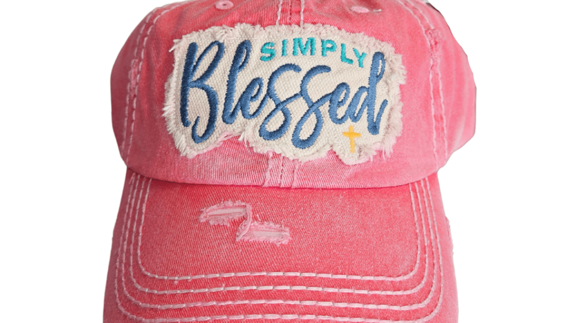 Simply Blessed Pink Washed Vintage Cap