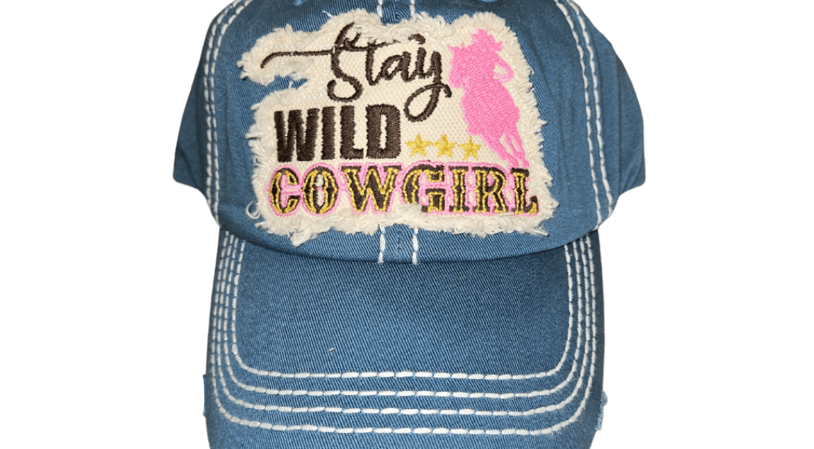 Stay Wild Cowgirl Denim Cap