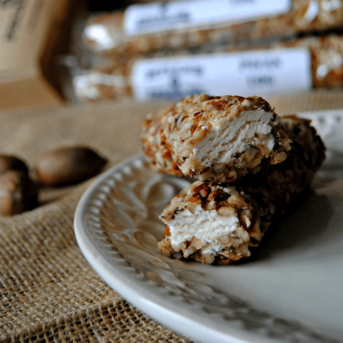 Hand-Roasted Maraschino Cherry Pecan Log